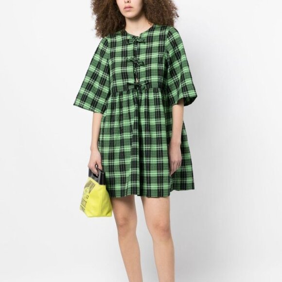 GANNI Check-Pattern Minidress with tags! - Picture 1 of 6